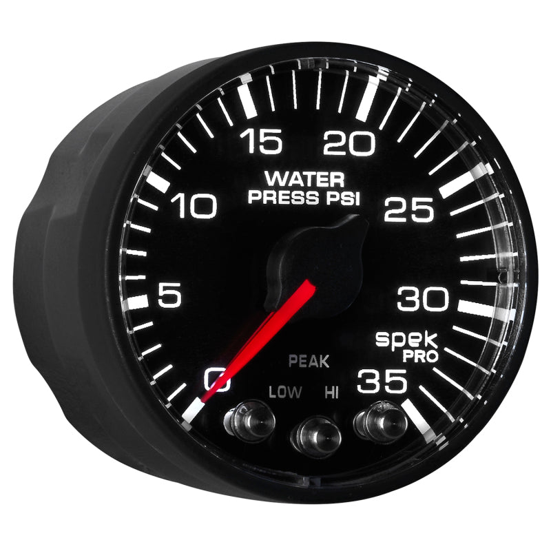 Autometer Spek-Pro Black Series; Water Pressure Gauge; Elect P343328 User 7