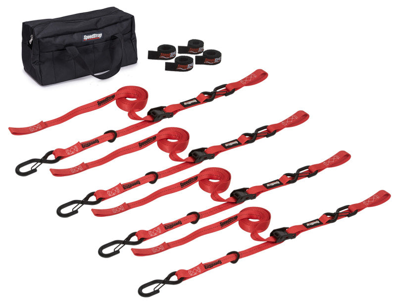 SpeedStrap 1In Motorcycle Tie-Down Kit - Red 71763 71763 User 1
