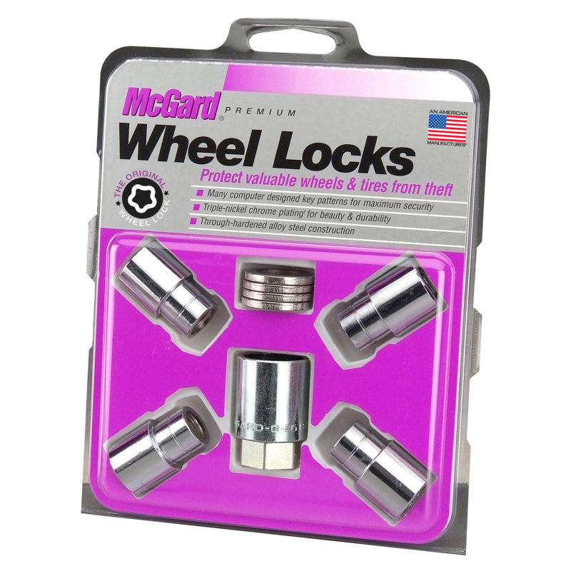 McGard Wheel Lock Nut Set - 4pk. (Reg. Shank Seat) 7/16-20 / 13/16 Hex / 1.38in. Length - Chrome 21122 21122 Photo - Primary