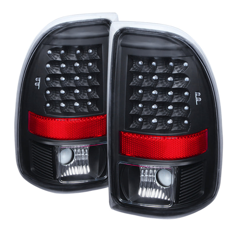 SPYDER Xtune Dodge Dakota 97-04 LED Tail Lights Black ALT-JH-DDAK97-LED-BK 9027017 9027017 Photo - Primary