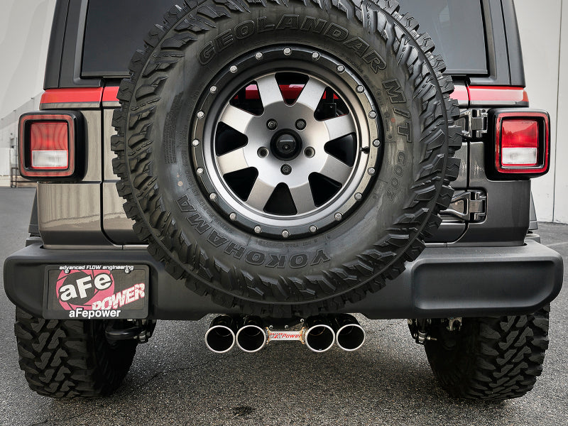 aFe Rebel Series 2-1/2" 304 Stainless Steel Cat-Back Exhaust System 49-38073-P Photo - Mounted