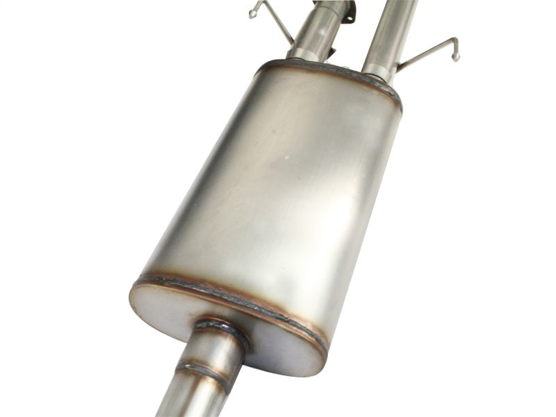 aFe MACH Force-Xp 3in Stainless Steel Cat-Back Exhaust System w/Black Tip: 49-46008-B Photo - Unmounted