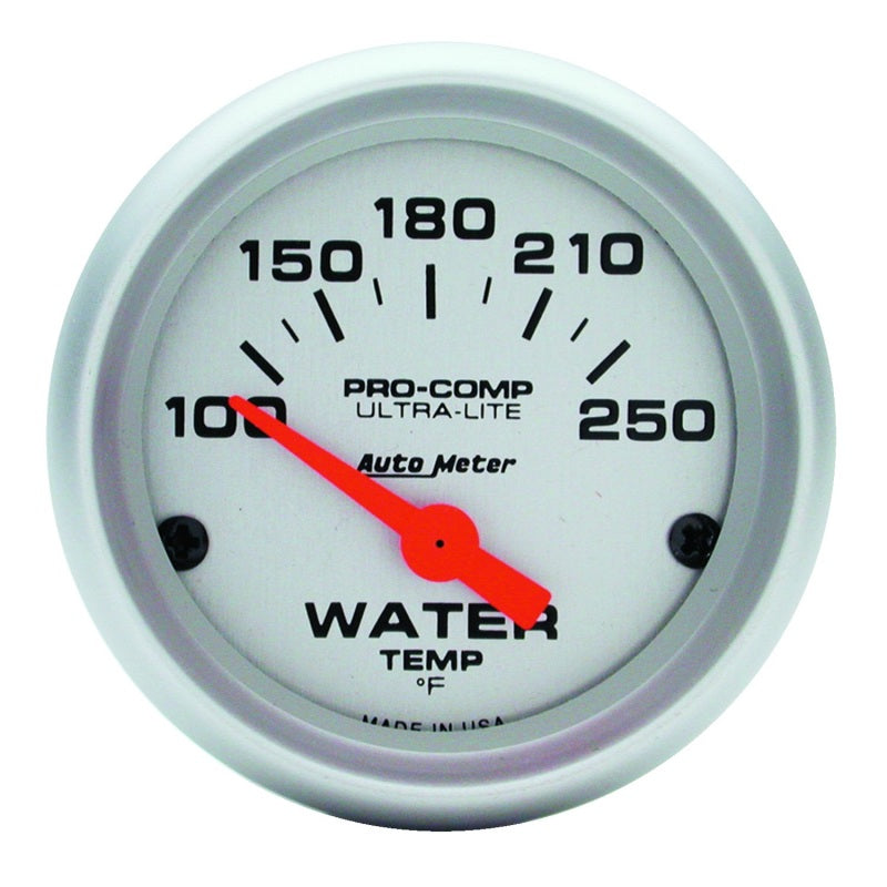 Autometer Gauge, Water Temp, 2 1/16", 100-250 Deg F, Electric, Ultra-Lite II 4337 Photo - Primary