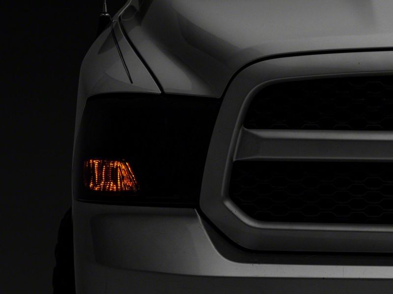 Raxiom 09-18 Dodge RAM 1500 Axial OEM Rep Headlights w/ Single Bulb- Chrome Housing (Smoked Lens) R118019 R118019 Photo - Close Up