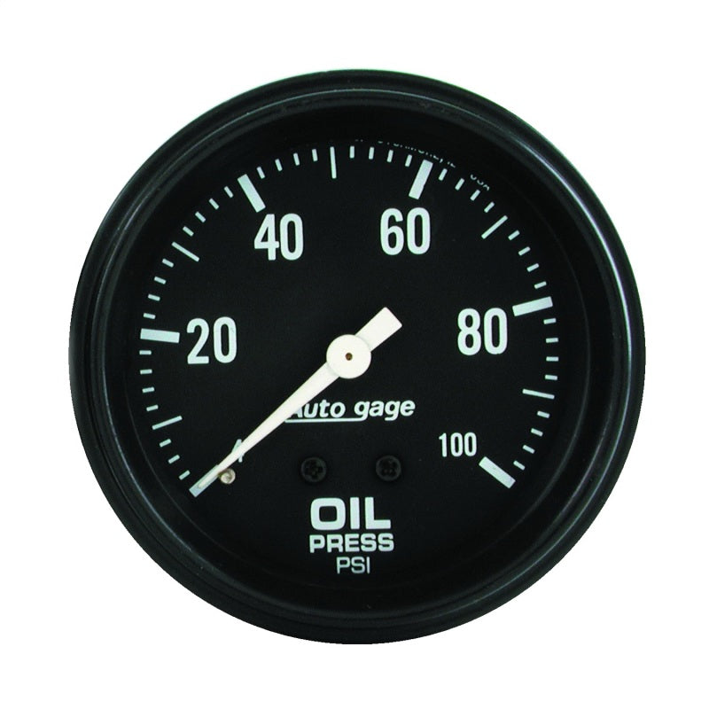 Autometer 2-5/8" Oil Pressure, 0-100 Psi, Mechanical, Full Sweep, Auto Gage 2312 Photo - Primary