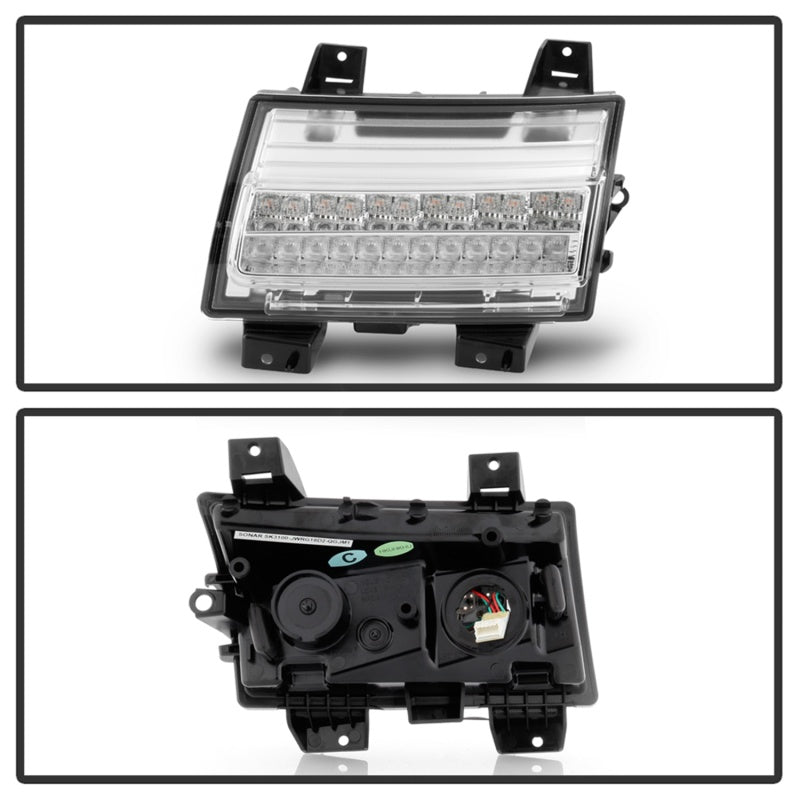 Spyder Jeep Wrangler 2018-2019 (LED Model Only) LED Front Bumper Lights - Sequential Signal - Chrome 5086792 5086792 Photo - Unmounted