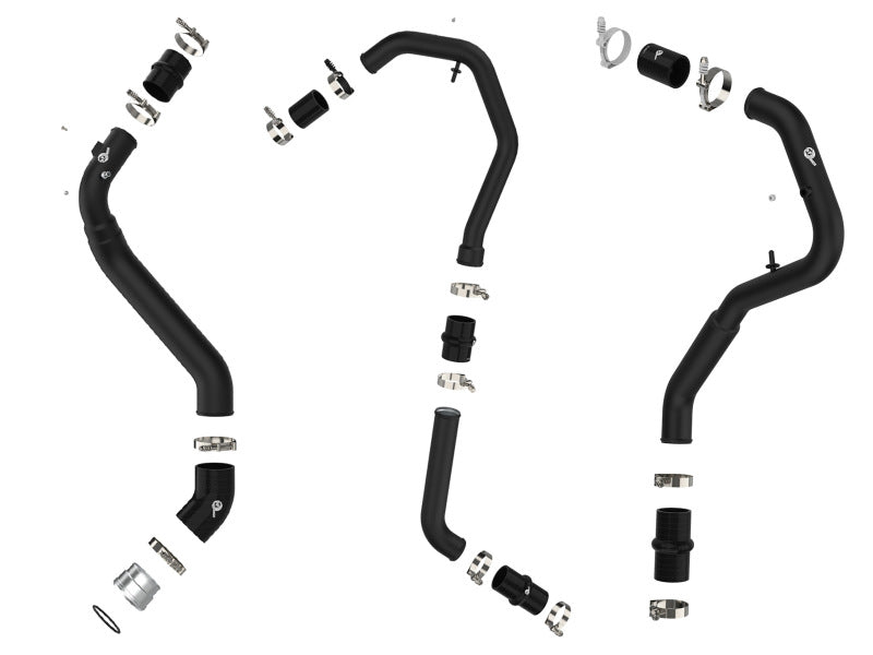 aFe Bladerunner Intercoolers I/C Tubes Hot/Cold 2021+ Ford F-150 V6-2.7L (tt) - Black 46-20474-B 46-20474-B Photo - Unmounted