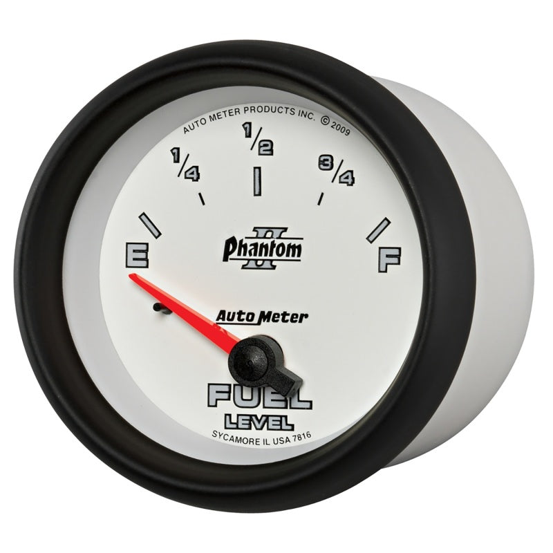 AutoMeter Gauge Fuel Level 2-5/8in. 240 Ohm(e) to 33 Ohm(f) Elec Phantom II 7816 7816 User 2