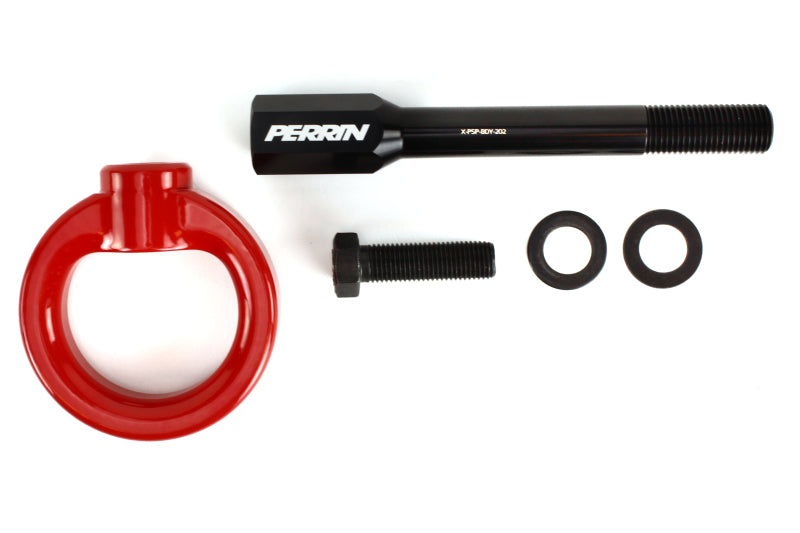 Perrin 02-07 Subaru WRX/STI Tow Hook Kit (Front) - Red PSP-BDY-230RD PSP-BDY-230RD Photo - Primary