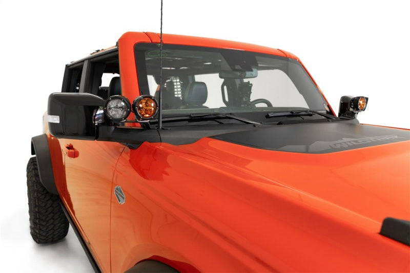 Addictive Desert Designs ADD 21-23 Ford Bronco/Raptor Dual Ditch Light Brackets AC2301801NA AC2301801NA Photo - Mounted