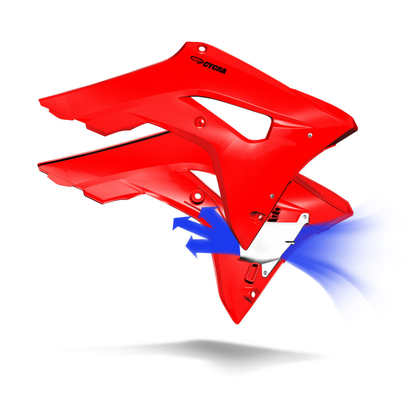 Cycra 17-21 Honda CRF250R-450R Powerflow Radiator Shrouds Red 1CYC-1889-32 1CYC-1889-32 Photo - Primary