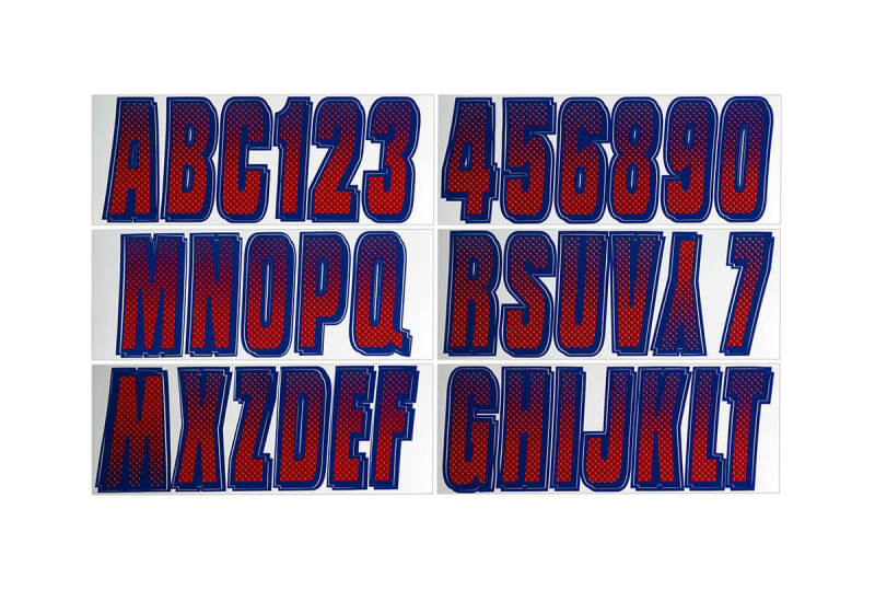Hardline Boat Lettering Registration Kit 3 in. - 300 Red/Purple REPUG300 REPUG300 Photo - Primary