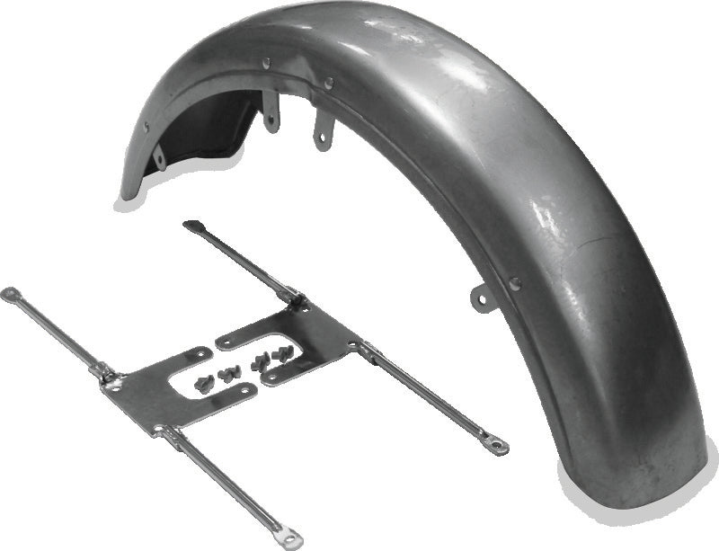 Bikers Choice 73-86 FX XL 82-94 FXR Front Fender W/Chrome Brackets Replaces H-D 59007-73A 59111-74 488759 488759 Photo - Primary