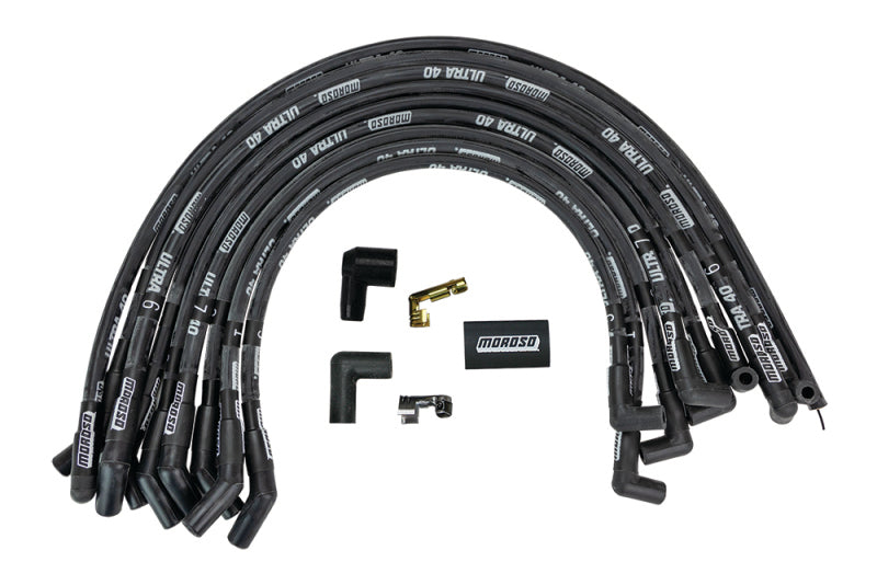 Moroso Ford 429-460 Ignition Wire Set - Ultra 40 - Sleeved - HEI - 135 Degree - Black 73835 73835 User 1