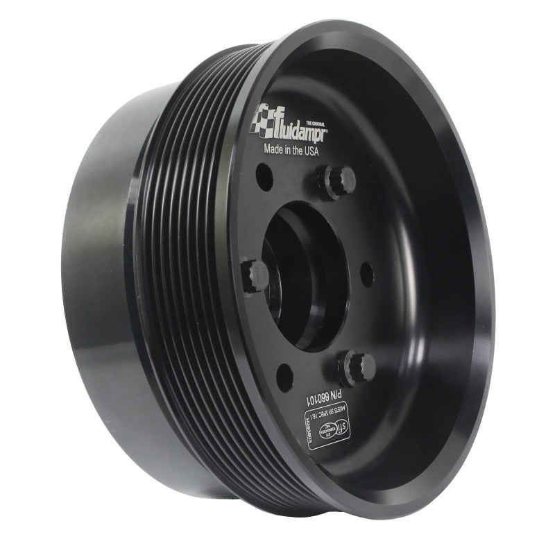 Fluidampr Chevy LSX 6-1/4in Damper w/Single 8 Rib 6.57in Dia Pulley Steel Internally Balanced Damper 660101 660101 User 2