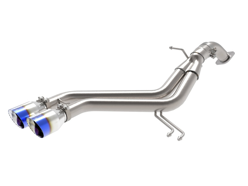 aFe Takeda 13-17 Hyundai Veloster L4-1.6L 2-1/2in 304 SS Axle-Back Exhaust w/ Blue Flame Tips 49-37019-L 49-37019-L Photo - Primary
