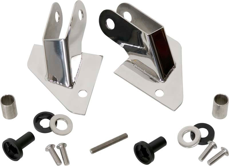 Kentrol 87-95 Jeep Wrangler YJ Mirror Relocation Bracket Pair - Polished Silver 30533 30533 Photo - Primary