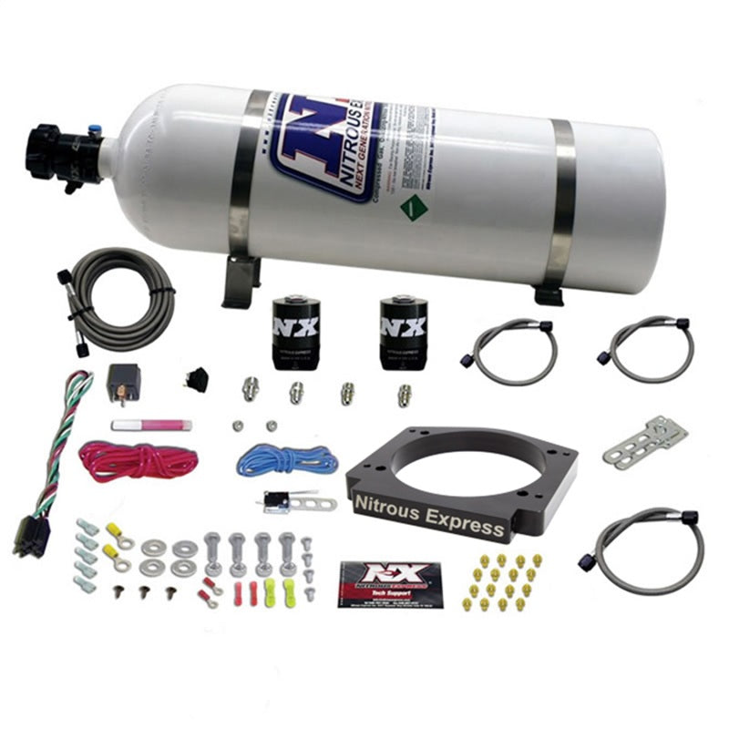 Nitrous Express GM LS 112mm Adapter Plate Kit (100-400HP) w/ 15LB Bottle 20917-15 20917-15 Photo - Primary