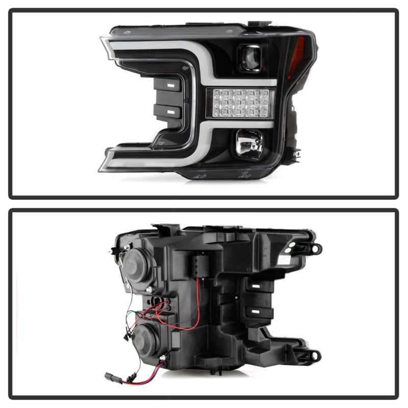 Spyder 18-19 Ford F-150 Proj Headlights - Halogen Model - LED Seq Turn - Blk PRO-YD-FF15018-LBSEQ-BK 5086648 5086648 Photo - Unmounted