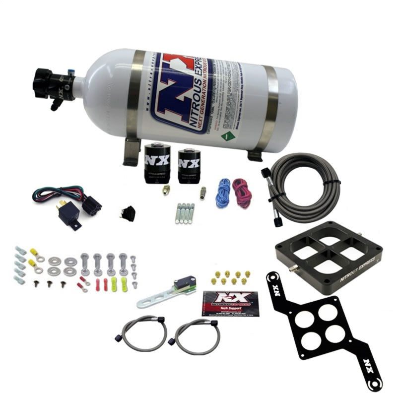Nitrous Express Dominator Single Entry Billet Crossbar RNC Nitrous Kit (250-750HP) w/10lb Bottle 63870-10 63870-10 Photo - Primary