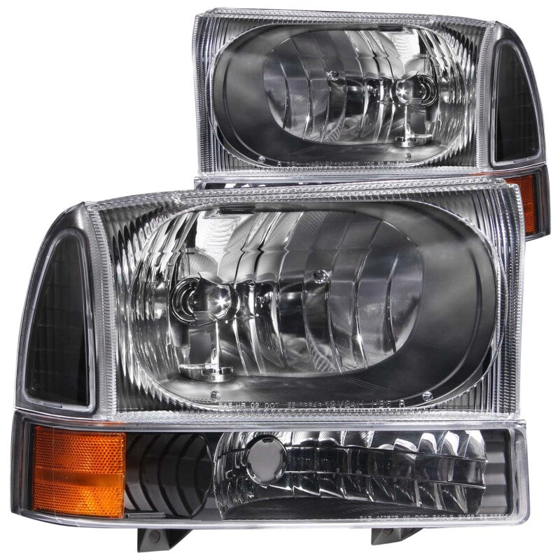 Anzo 2000-2004 Ford Excursion Crystal Headlights Black 111080 Photo - Primary