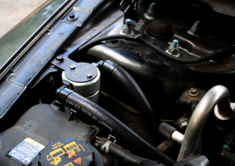 J&L 10-18 Ford Taurus Sho EcoBoost V6 Passenger Side Oil Separator 3.0 - Clear Anodized 3023P-C 3023P-C Photo - Mounted