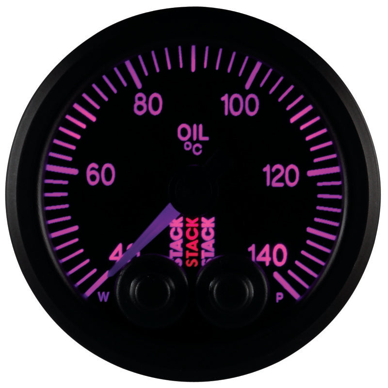 Autometer Stack 52mm 40-140 Deg C 1/8in NPTF Male Pro-Control Oil Temp Gauge - Black ST3509 ST3509 User 9