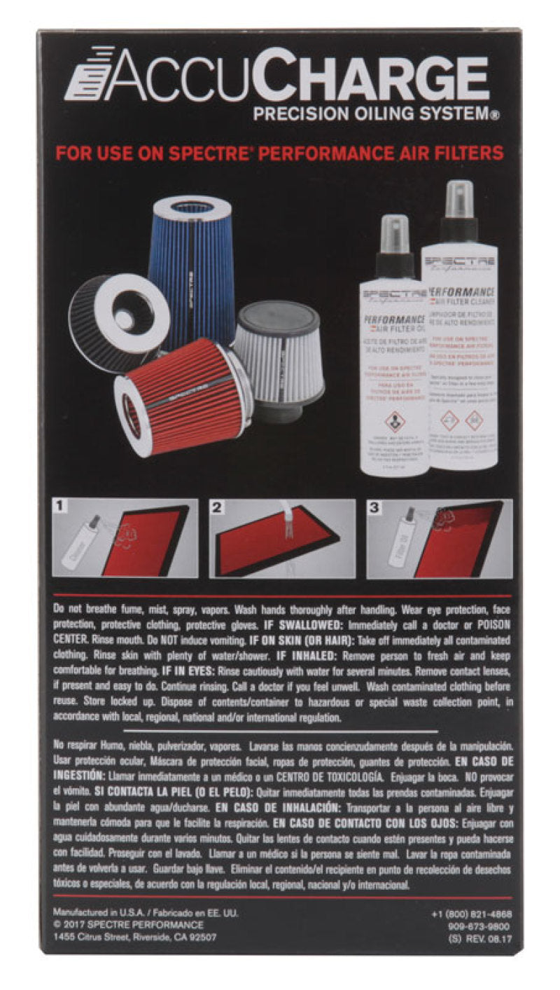 Spectre Accucharge Kit for HPR Filters - Clear 884820 884820 Photo - in package