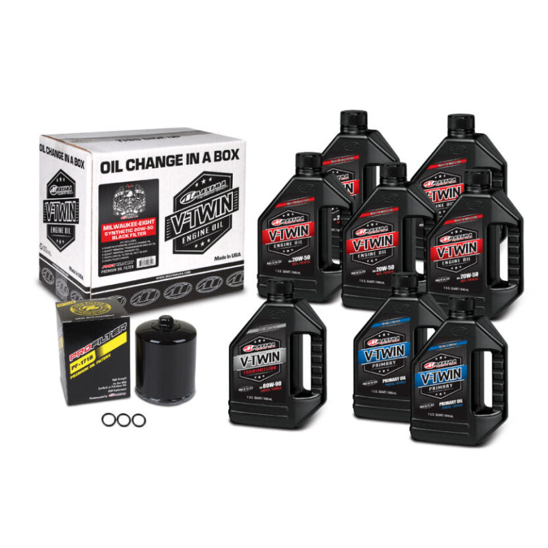 Maxima V-Twin Oil Change Kit Synthetic w/ Black Filter Milwaukee-Eight 90-129018PB 90-129018PB User 1