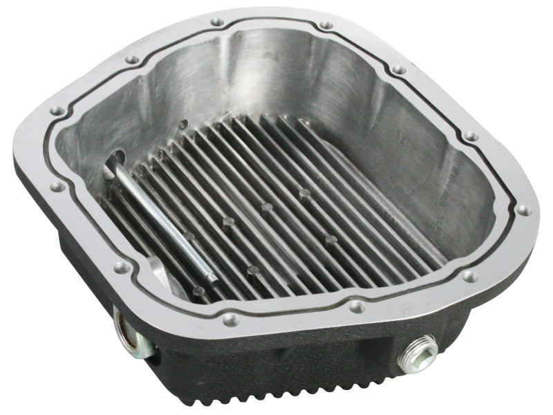 aFe Pro Series Rear Differential Cover Black w/ Machined Fins: Ford F-150 46-70152 Photo - Unmounted