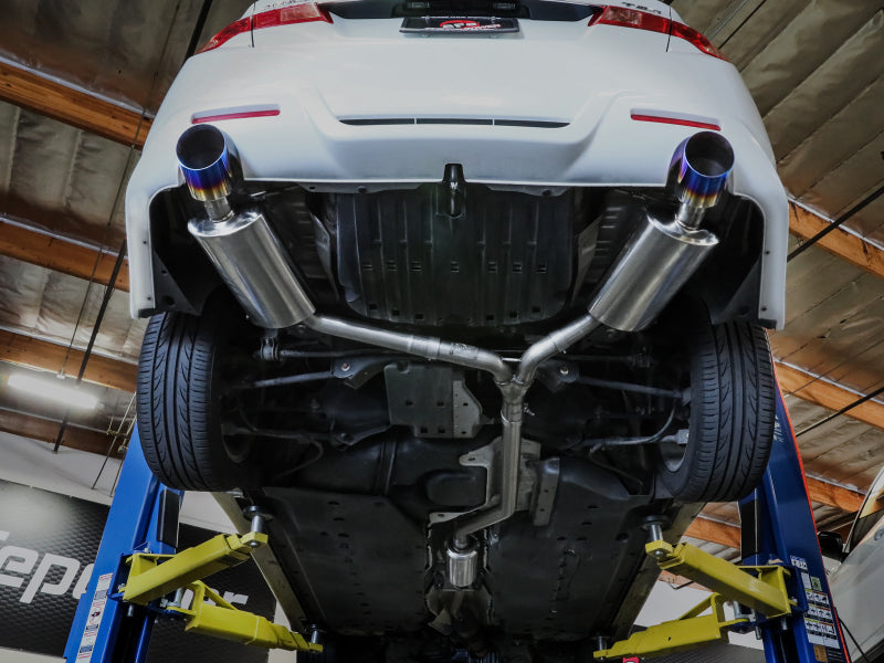 aFe 09-14 Acura TSX L4 2.4L Takeda 2-1/2in to 2-1/4in 304 SS Cat-Back Exhaust System w/BlueFlame Tip 49-36629-L 49-36629-L Photo - Mounted