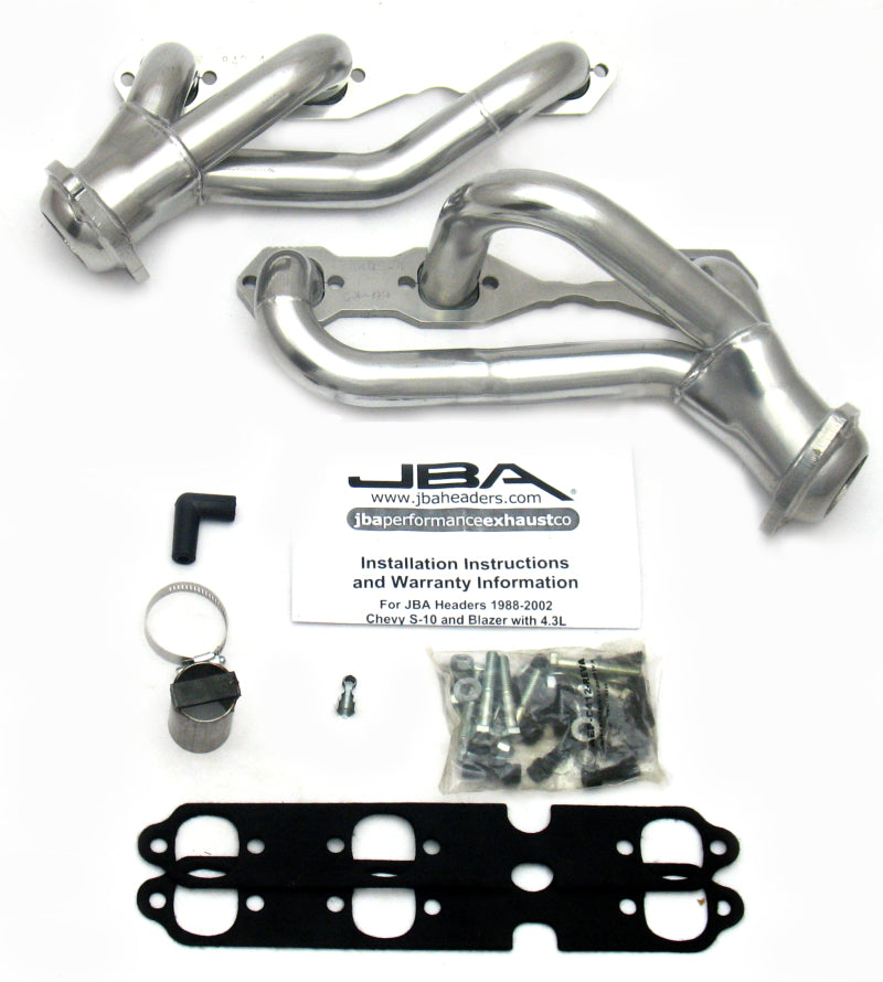 JBA GM S-Truck 4.3L V6 2WD 1-1/2in Primary Silver Ctd Cat4Ward Header 1840S-4JS 1840S-4JS Photo - Primary