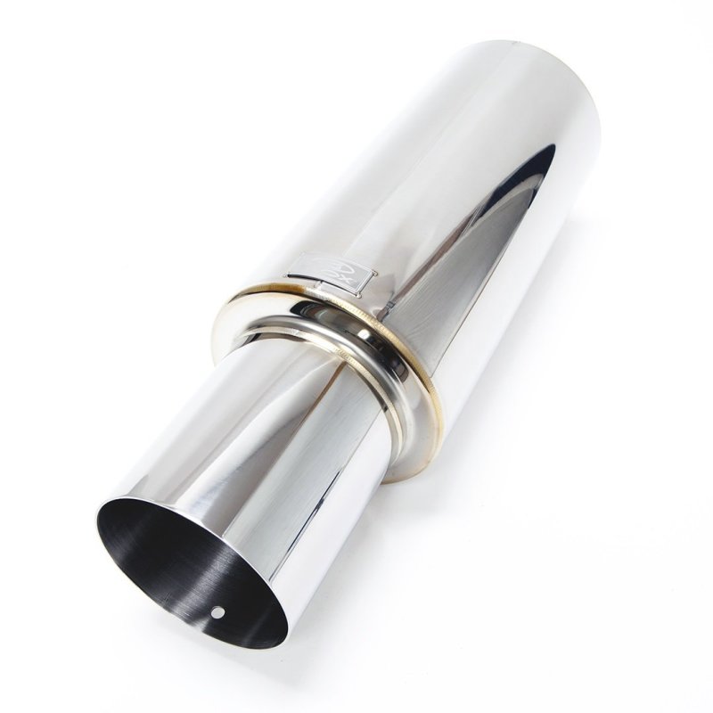 BLOX Racing 76.2mm N1 SS Universal Exhaust Muffler W/Straight Tip (Includes Silencer) BXEX-00110 BXEX-00110 User 1