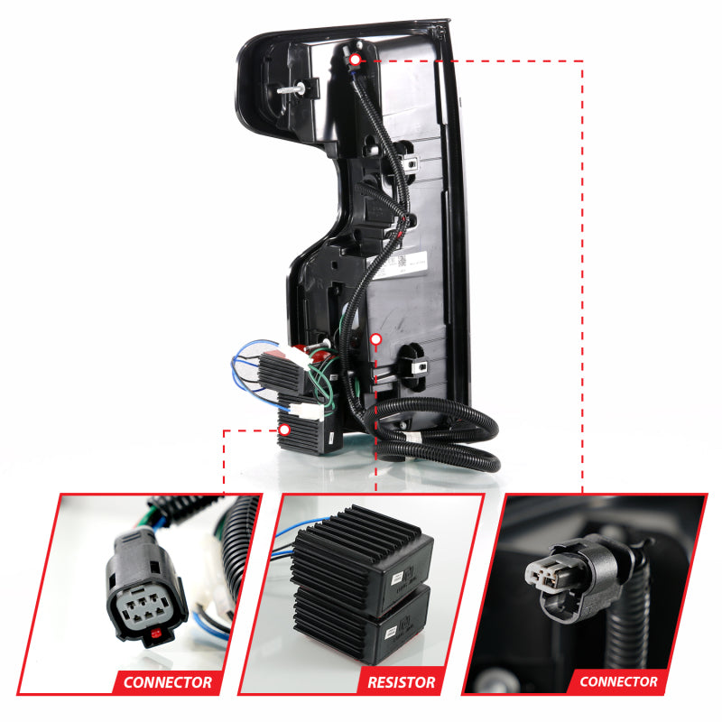 ANZO 19-21 Chevy Silverado Work TruckFull LED Tailights Black Housing Clear Lens G2 (w/C Light Bars) 311417 311417 User 4