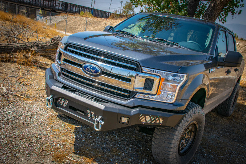 DV8 Offroad 2018+ Ford F-150 Front Bumper w/ Light Holes FBFF1-08 FBFF1-08 Photo - Mounted