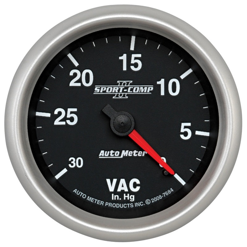 AutoMeter Gauge Vacuum 2-5/8in. 30Inhg Mechanical Sport-Comp II 7684 7684 Photo - Primary