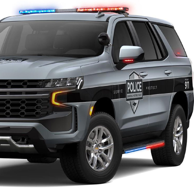 Putco 15-23 Chevrolet Tahoe Blade Rocker Kits Sideliners - Blue & White w/ White Override 901301260 901301260 Photo - Primary