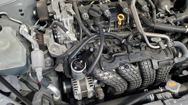 J&L 19-24 Nissan Altima 2.5L Oil Separator 3.0 Passenger Side - Clear Anodized 3120P-C 3120P-C Photo - Mounted