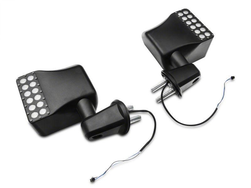 Raxiom 07-18 Jeep Wrangler JK Off-Road LED Manual Mirrors w/ Turn Signals J116869 J116869 Photo - Close Up