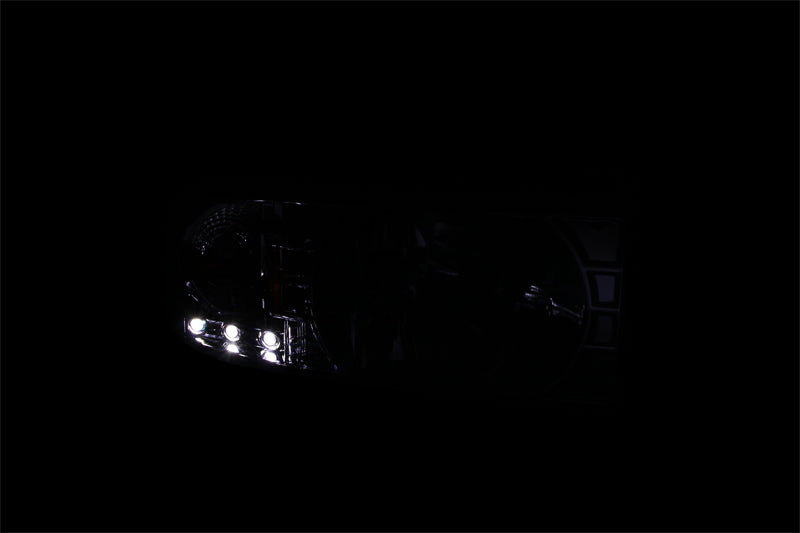 Anzo 1994-2001 Dodge Ram Crystal Headlights Chrome w/ LED 111206 Photo - Mounted