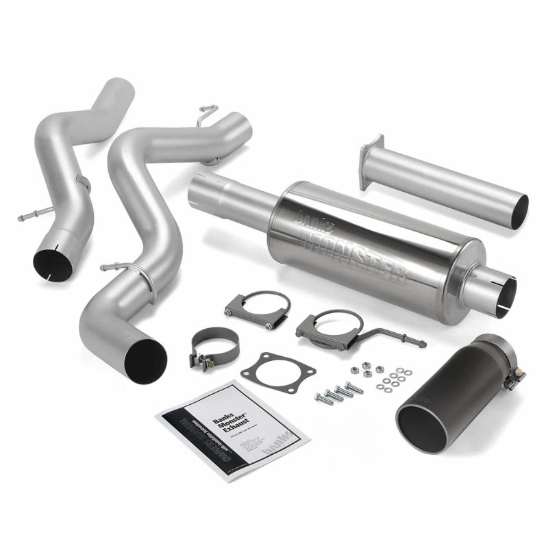 Banks Power 02-05 Chevy 6.6L SCLB Monster Exhaust System - SS Single Exhaust w/ Black Tip 48632-B 48632-B Photo - Primary