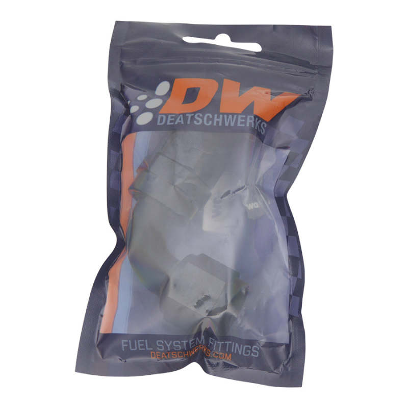DeatschWerks 10AN Female Swivel 90-Degree Hose End PTFE (Incl Olive Insert) - Anodized Matte Black 6-02-0860-B 6-02-0860-B Photo - lifestyle view