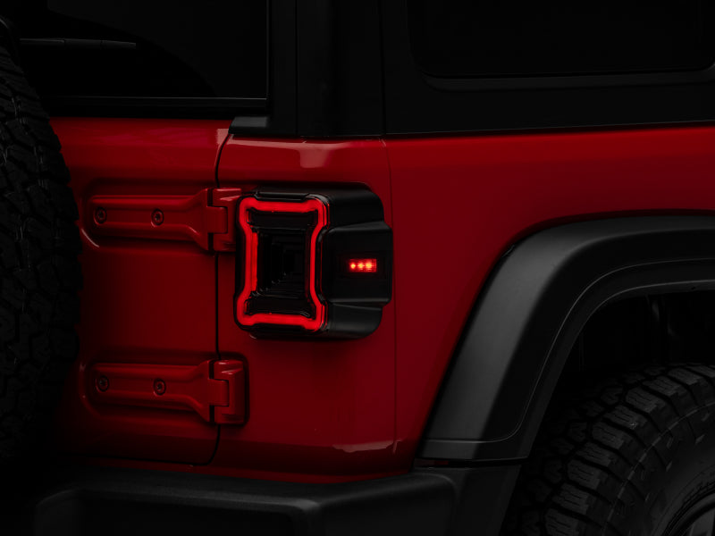 Raxiom 18-22 Jeep Wrangler JL Axial Series Plateau LED Tail Lights- Black Housing (Smoked Lens) J150581-JL J150581-JL Photo - Primary