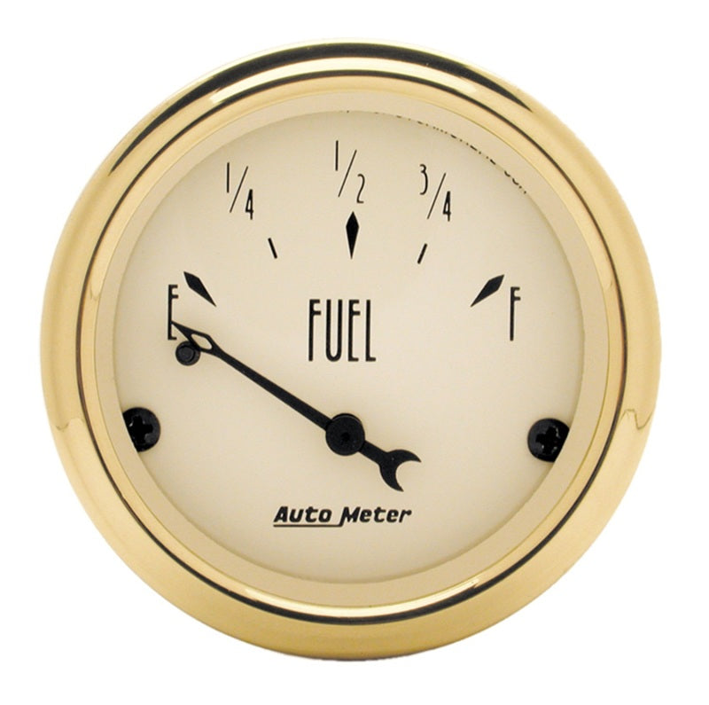 AutoMeter Gauge Fuel Level 2-1/16in. 0 Ohm(e) to 90 Ohm(f) Elec Golden Oldies 1504 1504 Photo - Primary