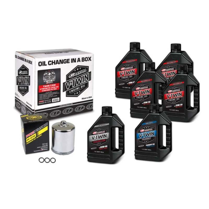 Maxima V-Twin Oil Change Kit Synthetic w/ Chrome Filter Twin Cam 90-119016PC 90-119016PC User 1