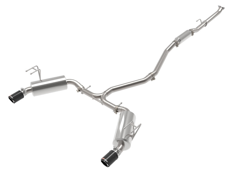 aFe Takeda 2.5in 304 SS Cat-Back Exhaust System w/CF Tips 2022+ Honda Civic L4-1.5L (t) 49-36628-C 49-36628-C Photo - Primary