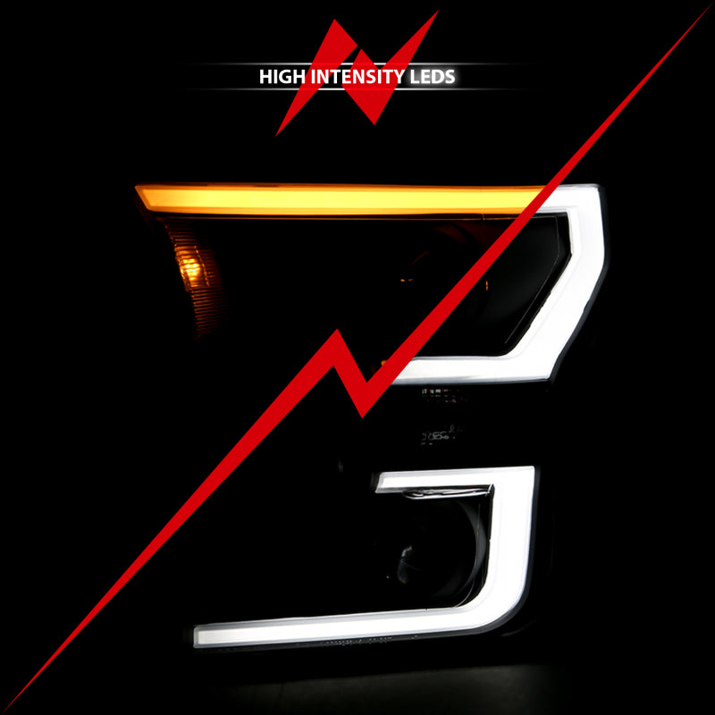 Anzo 2015-2016 Ford F-150 Projector Headlights w/ Plank Style Switchback Bl 111357 Photo - Unmounted