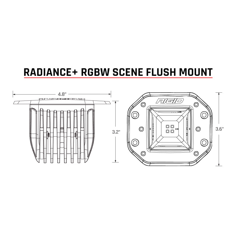 Rigid Industries Radiance+ Scene RGBW Flush Mount - Pair 682153 682153 User 3