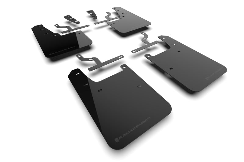 Rally Armor 2022+ Toyota Tundra Black UR Mud Flap w/ Metallic Black Logo MF110-UR-BLK-MBK MF110-UR-BLK-MBK Photo - Primary