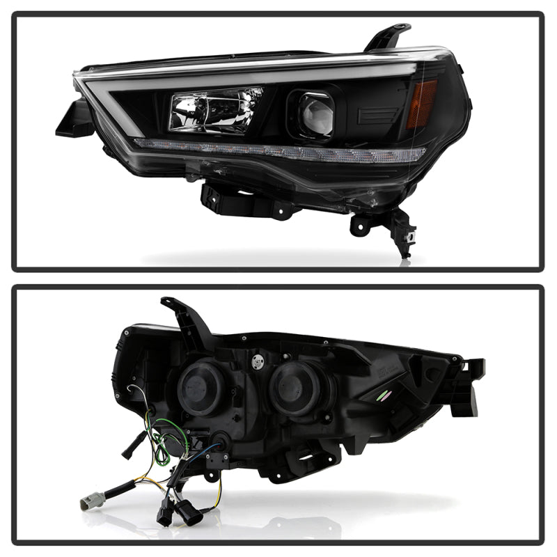 SPYDER 14-20 Toyota 4Runner Projector Headlights w/Seq. LED Turn Sig. LED White Light Bar Park Light 5088154 5088154 User 1